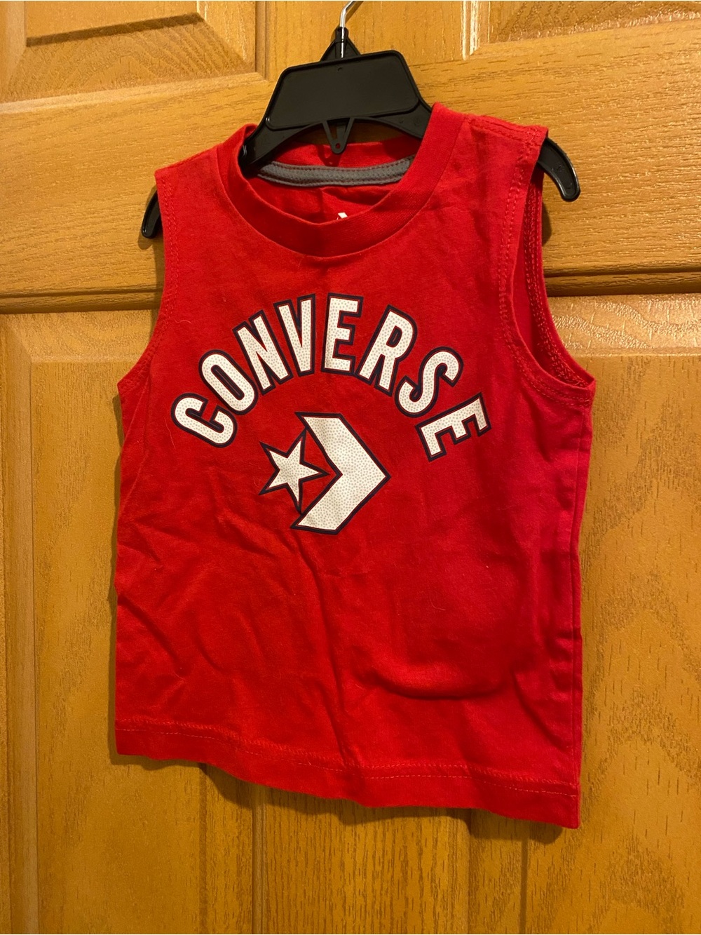 Converse Red Sleeveless Kids Tank with White Logo